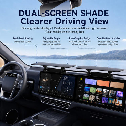 Car Center Consoles Multi-angle Adjustable Anti-Reflection Sunshade, Center Consoles