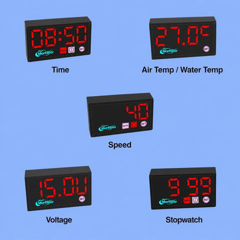 5-in-1 Motorcycle / Electric Bike Multifunctional Vehicle Speedometer with GPS Module, Air Temperature Version, Water Temperature Version