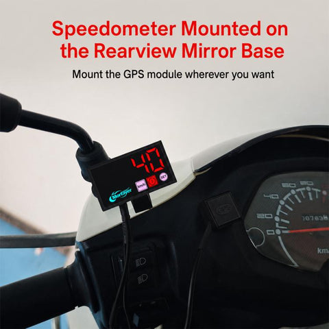 5-in-1 Motorcycle / Electric Bike Multifunctional Vehicle Speedometer with GPS Module, Air Temperature Version, Water Temperature Version