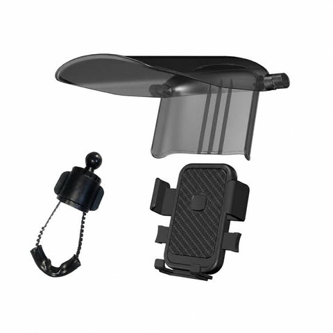 Motorcycle / Bike Navigation Phone Holder with Sunshade, Handlebar, Rearview Mirror, Drawstring