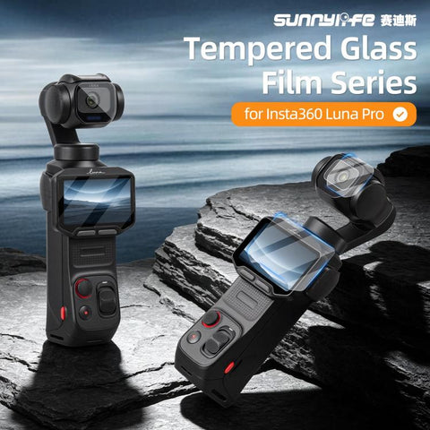 Sunnylife Lens Screen Protector Tempered Glass Protective Film, For Insta360 Luna Pro
