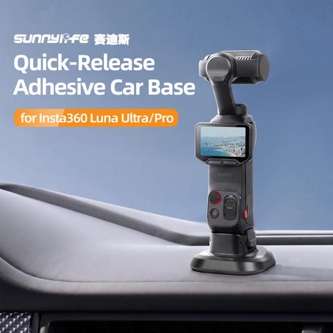Sunnylife Quick-Release Adhesive Car Base Stand Mount Supporting Holder, For Insta360 Luna Ultra / Pro