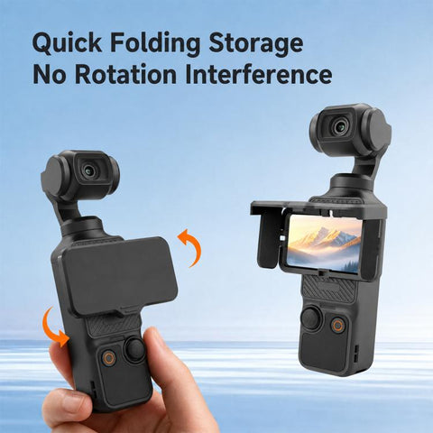 For DJI Osmo Pocket 4P / 4 / 3 Screen Shield Magnetic Folding Anti-Glare Sunshade Cover, Common Version, NFC Version