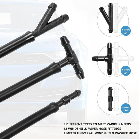 2 PCS Car Windshield Washer Wiper Jet Water Spray Nozzle for Ford Focus 2008-2010