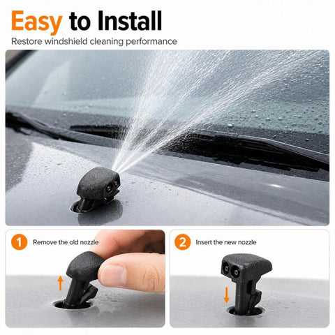 2 PCS/Set Car Front Windshield Washer Wiper Jet Water Spray Nozzle for 1990-2003 BMW 3 Series E36
