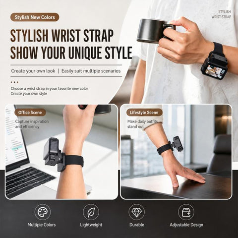 Multi-Function Camera Expansion Mount with Backpack Clip & Wrist Strap, For DJI Osmo Nano