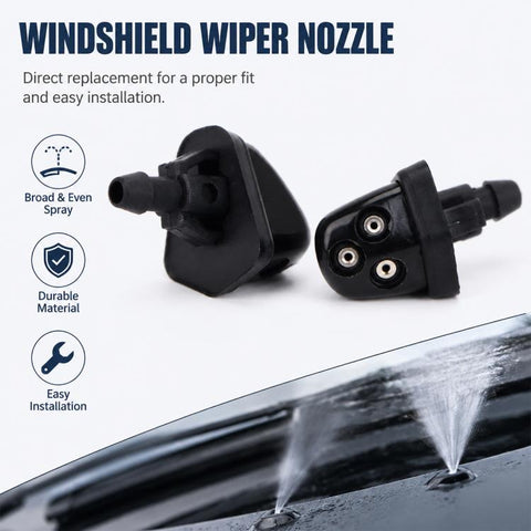 2 PCS Front Windshield Washer Wiper Jet Water Spray Nozzle for Suzuki