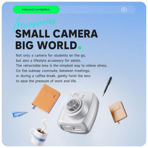 S153 Mini Retro Thumb Digital Camera, Without TF Card, With 8GB TF Card, With 16GB TF Card, With 32GB TF Card, With 64GB TF Card, With 128GB TF Card