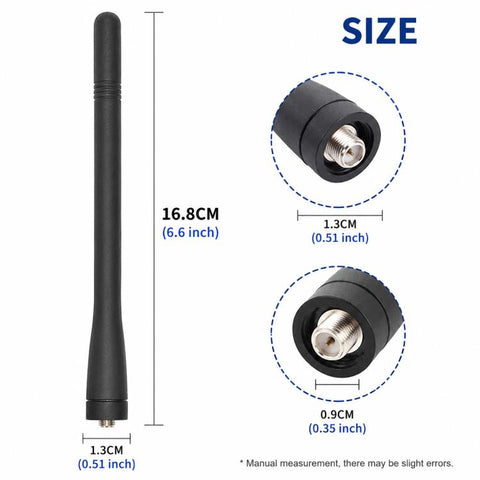 136-147MHz KRA-26 VHF Walkie-Talkie Antenna for Kenwood, Length: 16.8CM