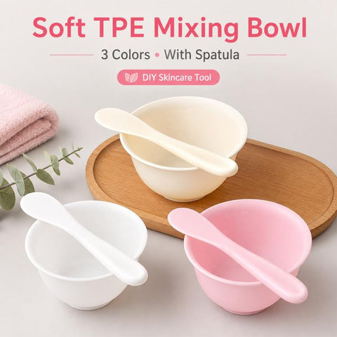 TPE Soft Silicone Facial Mask Mixing Bowl with scale markings, Small, Middle, Large
