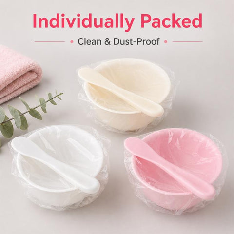 TPE Soft Silicone Facial Mask Mixing Bowl with scale markings, Small, Middle, Large