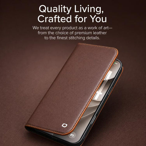 QIALINO Classic Gen2 Genuine Leather Phone Case, For iPhone 18 Pro, For iPhone 18 Pro Max