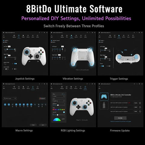 8BitDo Orion 2nd Gen Wireless 2.4G Bluetooth Gamepad with Charging Stand
