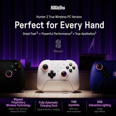 8BitDo Orion 2nd Gen Wireless 2.4G Bluetooth Gamepad with Charging Stand