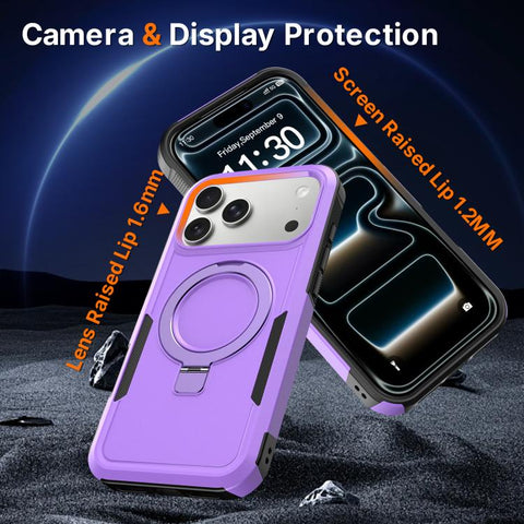 Shockproof Protective TPU Hybrid PC Ring Holder Magnetic Phone Case, For iPhone 18 Pro, For iPhone 18 Pro Max, For iPhone 17 Pro Max, For iPhone 17 Pro