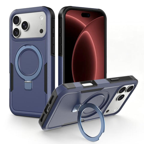 Shockproof Protective TPU Hybrid PC Ring Holder Magnetic Phone Case, For iPhone 18 Pro, For iPhone 18 Pro Max, For iPhone 17 Pro Max, For iPhone 17 Pro