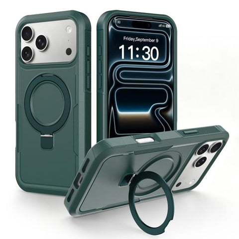 Shockproof Protective TPU Hybrid PC Ring Holder Magnetic Phone Case, For iPhone 18 Pro, For iPhone 18 Pro Max, For iPhone 17 Pro Max, For iPhone 17 Pro