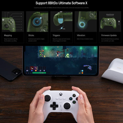 8BitDo Orion X-Pro Tri-Mode Wireless Game Controller with Dual Hall Effect Joysticks for Xbox, PC, Android and iOS