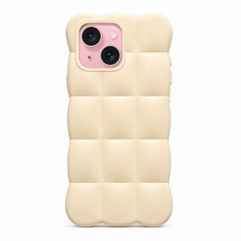 Solid Color Cloud Square TPU Phone Case, For iPhone 15 Plus, For iPhone 15