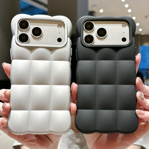 Solid Color Cloud Square TPU Phone Case, For iPhone 15 Plus, For iPhone 15