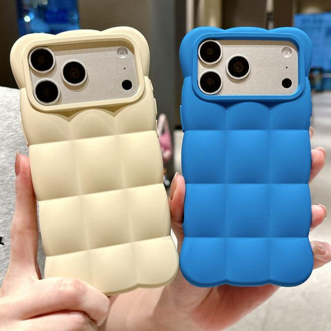 Solid Color Cloud Square TPU Phone Case, For iPhone 15 Plus, For iPhone 15