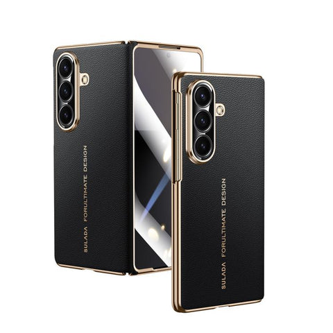 SULADA Transform Into XT Series Shell Film Integrated Magnetic Genuine Leather Phone Case, For Galaxy Z Fold8 Ultra 5G, For Galaxy Z Fold7 5G