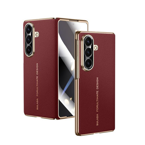 SULADA Transform Into XT Series Shell Film Integrated Magnetic Genuine Leather Phone Case, For Galaxy Z Fold8 Ultra 5G, For Galaxy Z Fold7 5G