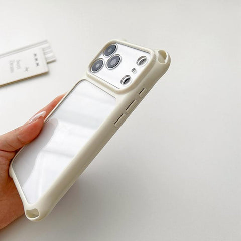 Four-corners Lanyard Holes Acrylic Hybrid TPU  Phone Case, For iPhone 16 Pro, For iPhone 16, For iPhone 15 Pro Max, For iPhone 15 Pro, For iPhone 15