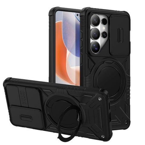 Sliding Camshield Magnetic Rotation Holder Phone Case, For Galaxy S26 Ultra 5G