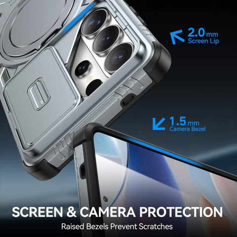 Sliding Camshield Magnetic Rotation Holder Phone Case, For Galaxy S26 Ultra 5G