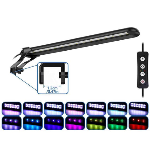 HS-Q30 110V/220V 12W 36 LEDs Clip-on Aquarium Light with Timer and Dimming Function, US Plug, EU Plug, UK Plug, AU Plug