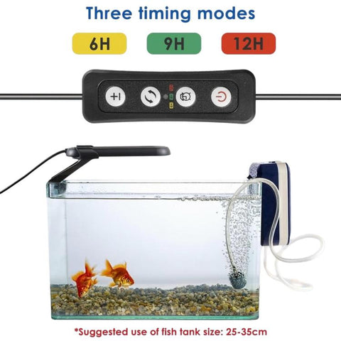 HS-Q30 110V/220V 12W 36 LEDs Clip-on Aquarium Light with Timer and Dimming Function, US Plug, EU Plug, UK Plug, AU Plug