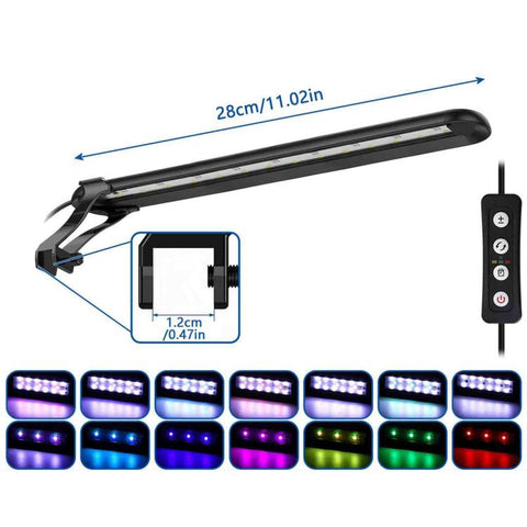 HS-Q30 110V/220V 12W 36 LEDs Clip-on Aquarium Light with Timer and Dimming Function, US Plug, EU Plug, UK Plug, AU Plug