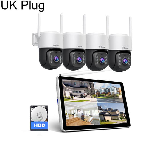 SriHome NVS012-IPC056 5MP 8-Channel NVR WiFi Network Camera Kit Supports 3.5 inch Hard Drives, EU Plug, US Plug, UK Plug, AU Plug