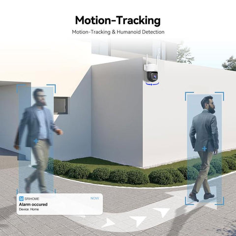 SriHome SH056 3MP Outdoor AI Auto-Tracking Wireless WiFi Security Camera, EU Plug, US Plug, UK Plug, AU Plug