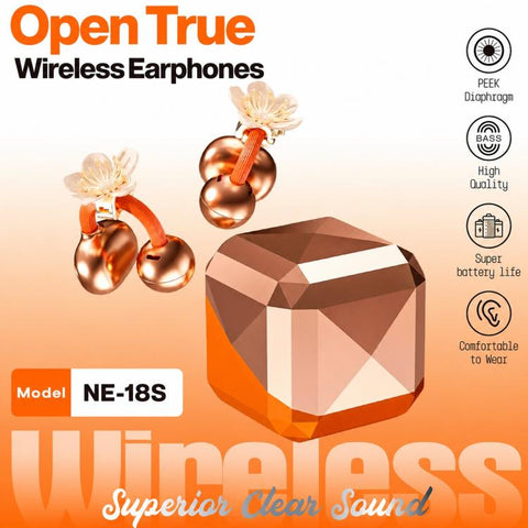 NE-18S Noise Reduction TWS Wireless Bluetooth Earphone, without Floral, with Floral