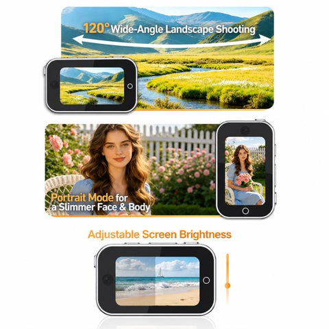 1.47-inch 64MP Mini Magnetic Thumb Camera with Retractable Neck Lanyard, D03 Single Lens, D03 Dual Lens, D03s Single Lens, D03s Dual Lens