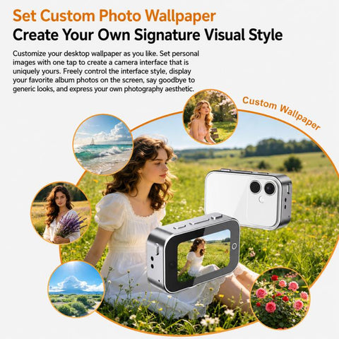 1.47-inch 64MP Mini Magnetic Thumb Camera with Retractable Neck Lanyard, D03 Single Lens, D03 Dual Lens, D03s Single Lens, D03s Dual Lens