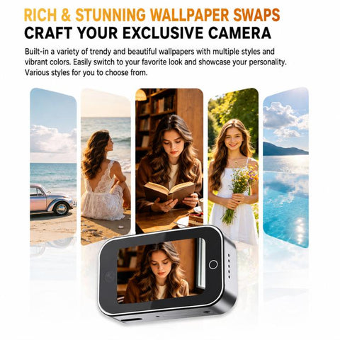 1.47-inch 64MP Mini Magnetic Thumb Camera with Retractable Neck Lanyard, D03 Single Lens, D03 Dual Lens, D03s Single Lens, D03s Dual Lens