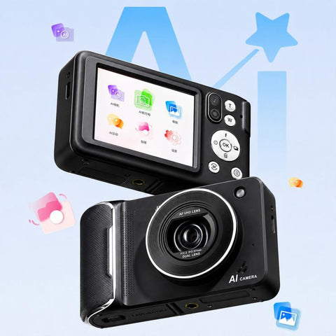 DC309AI IPS 4K Recorder Kids AI Smart Voice Camera, No Memory Card, 16G Memory Card, 32G Memory Card, 64G Memory Card