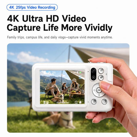 DC309AI IPS 4K Recorder Kids AI Smart Voice Camera, No Memory Card, 16G Memory Card, 32G Memory Card, 64G Memory Card
