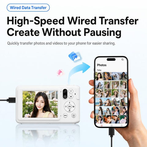 DC309AI IPS 4K Recorder Kids AI Smart Voice Camera, No Memory Card, 16G Memory Card, 32G Memory Card, 64G Memory Card