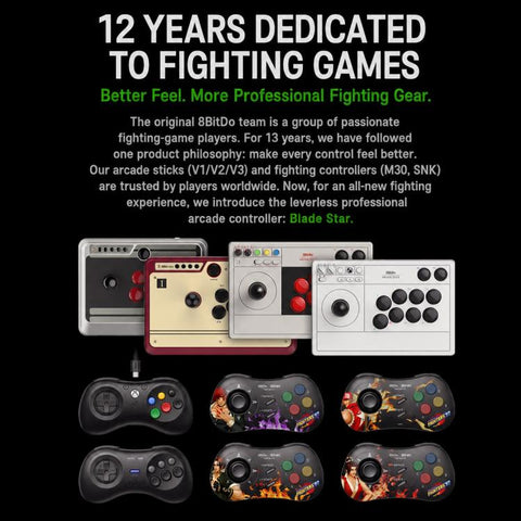 8BitDo Tianren Star Arcade Gaming Controller for Xbox Series / Windows PC, For Xbox