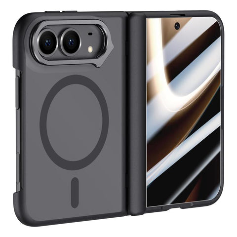 Shield Armor Series Integrated HD Film Matte Frosted Full Coverage Magnetic Phone Case with Lens Holder, For iPhone Duo