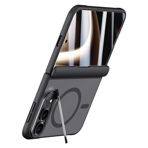 Shield Armor Series Integrated HD Film Matte Frosted Full Coverage Magnetic Phone Case with Lens Holder, For iPhone Duo