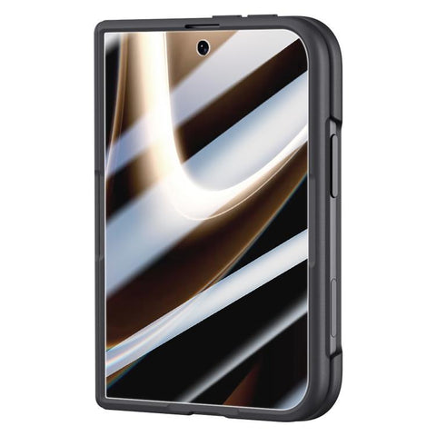 Shield Armor Series Integrated Privacy Film Matte Frosted Full Coverage Magnetic Phone Case with Lens Holder, For iPhone Duo