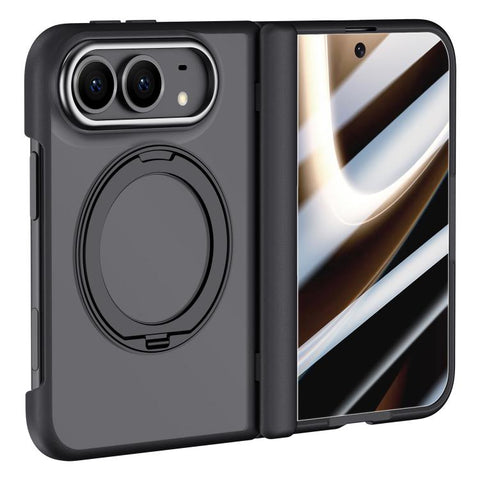 Shield Series Integrated Privacy Film Matte Frosted Magnetic Phone Case with 360-Degree Rotating Stand, For iPhone Duo