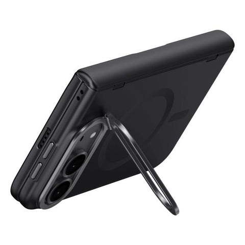 Crazy Series Integrated Privacy Film Skin Feel Center Axis Magnetic Phone Case with Lens Holder, For iPhone Duo