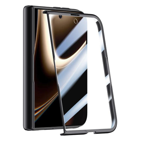 Crazy Series Integrated HD Film Skin Feel Center Axis Magnetic Phone Case, For iPhone Duo