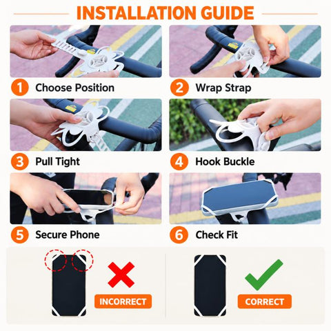 CYCLAMi HW-190 Silicone Phone Mount for Mountain Bike, HW-190